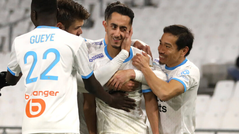 Marseille players celebrating