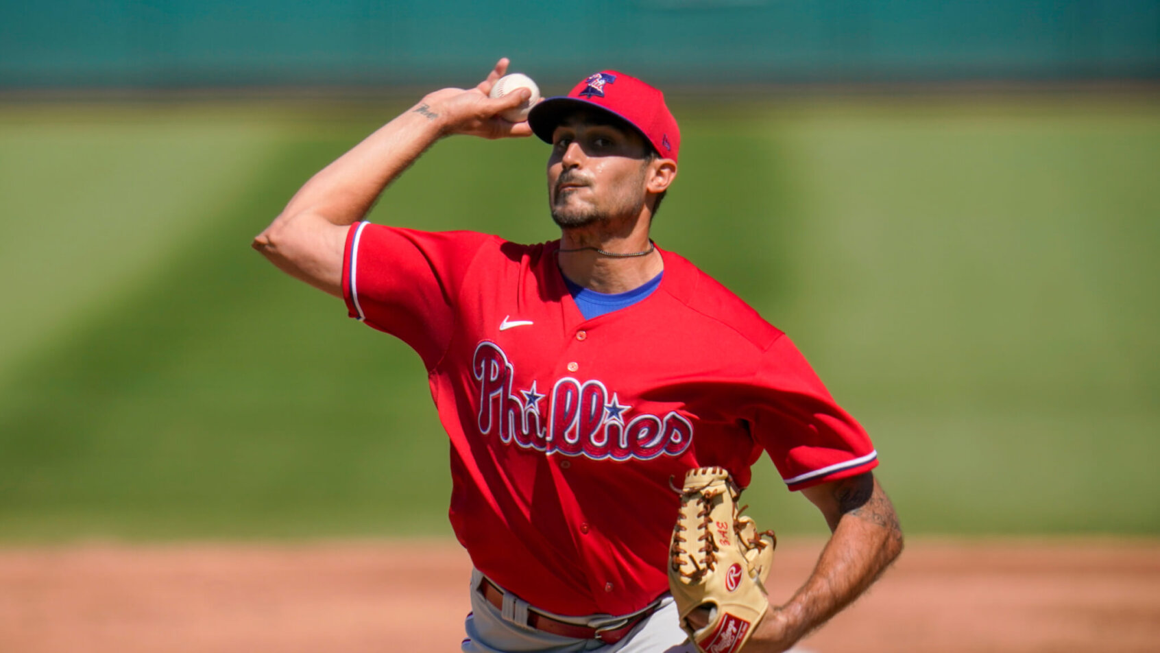 Zach Eflin throwing pitch