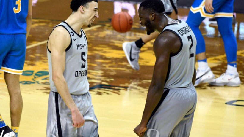 Chris Duarte and Eugene Omoruyi happy reaction