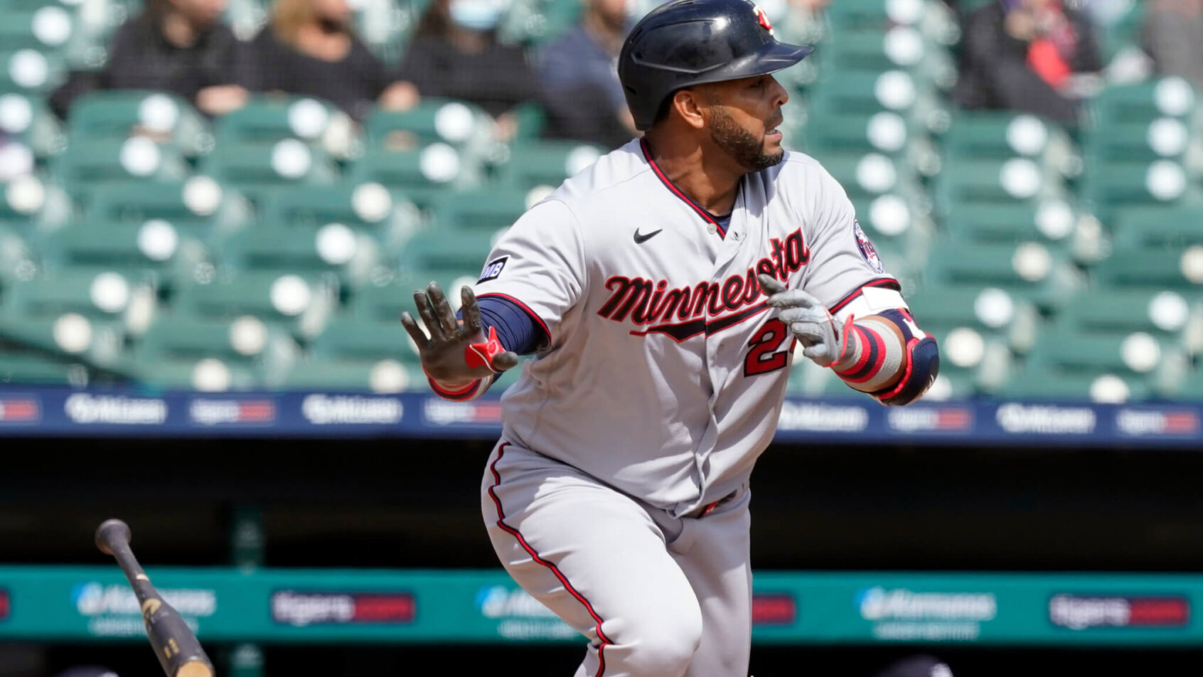 Nelson Cruz leaves the batter's box