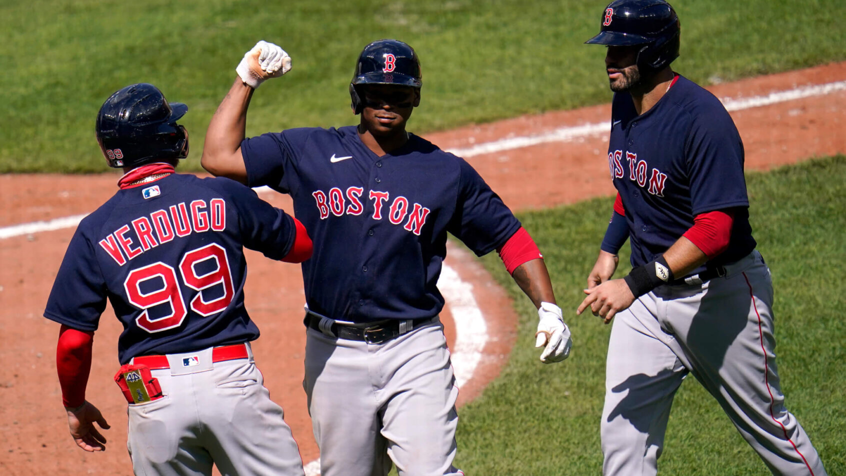 Rafael Devers, Boston Red Sox, Celebrate