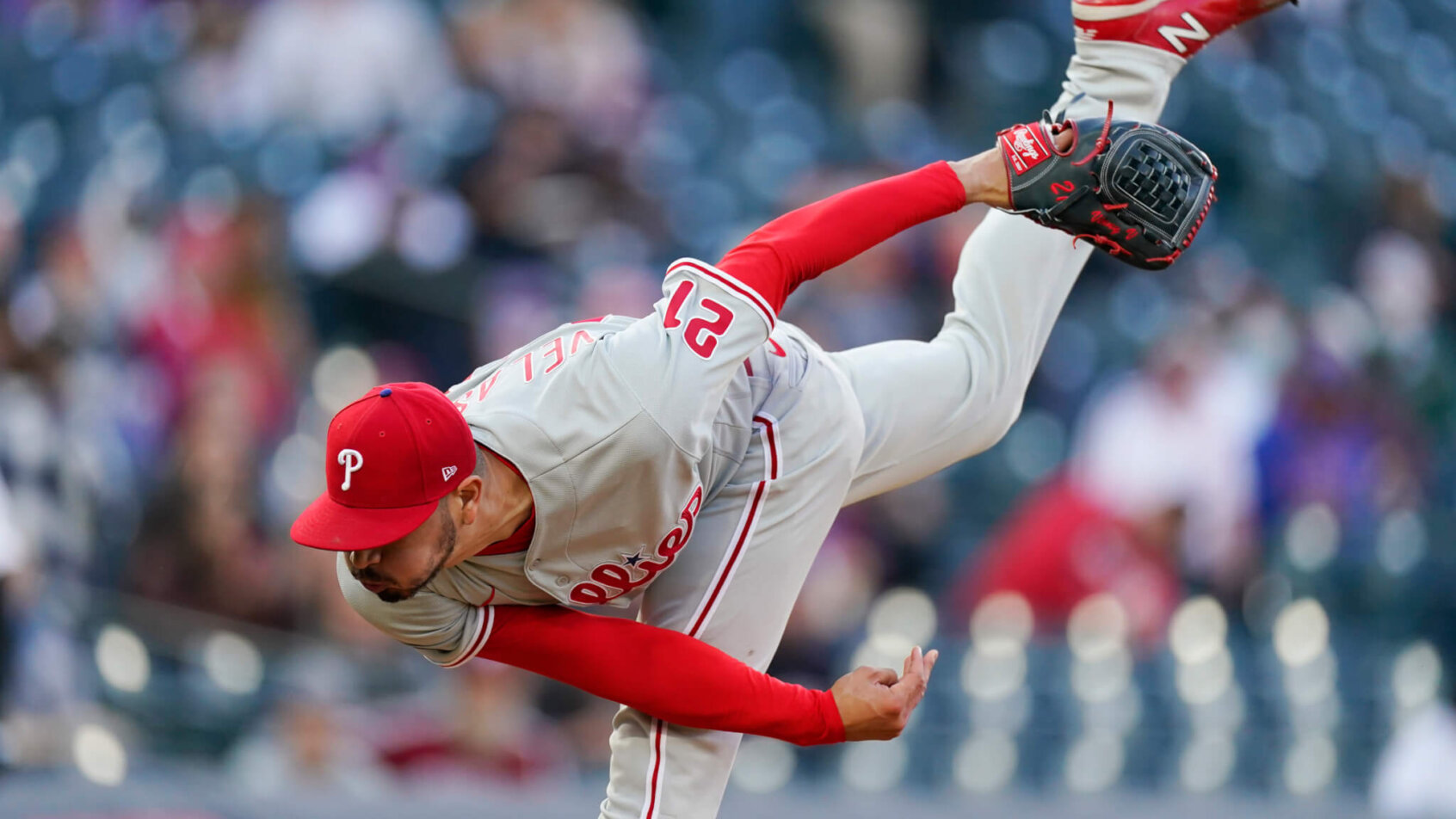 Vince Velasquez pitch follow through