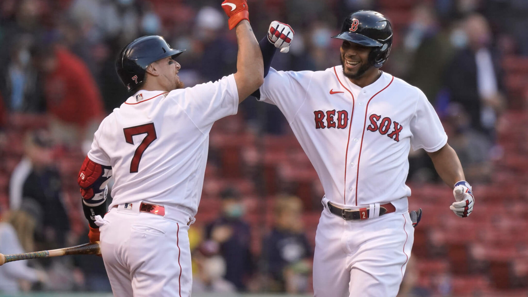 Xander Bogaerts celebrates a home run