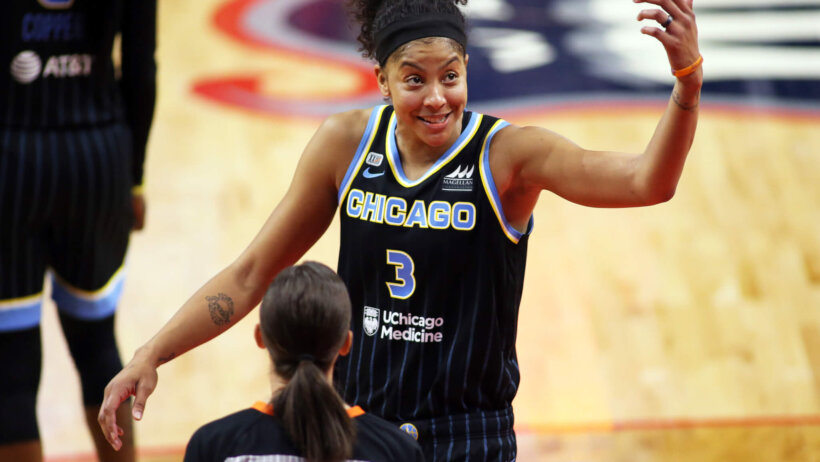 Candace Parker celebrates