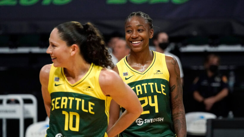 Jewell Loyd laughing