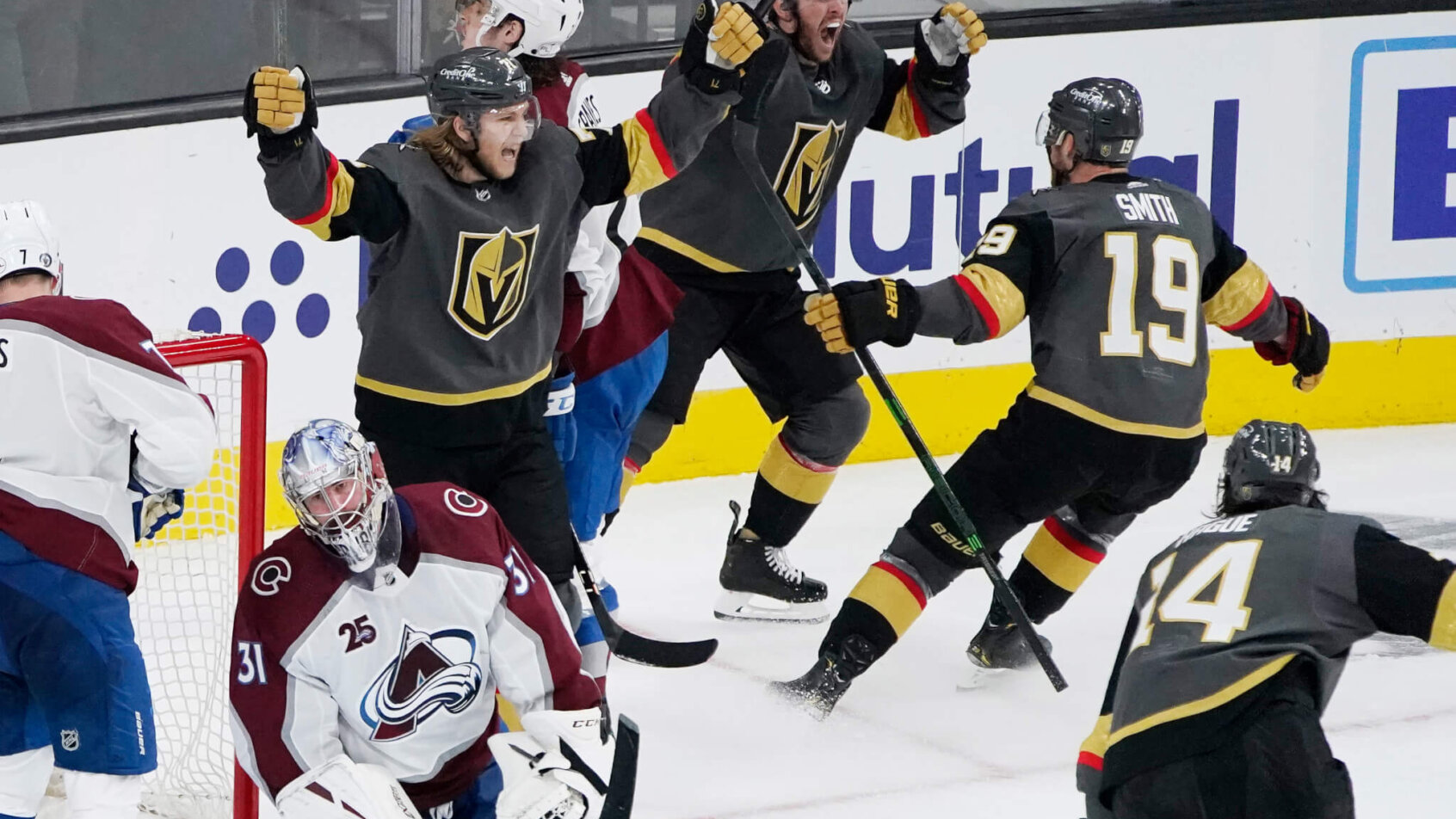 Vegas Golden Knights celebrate goal
