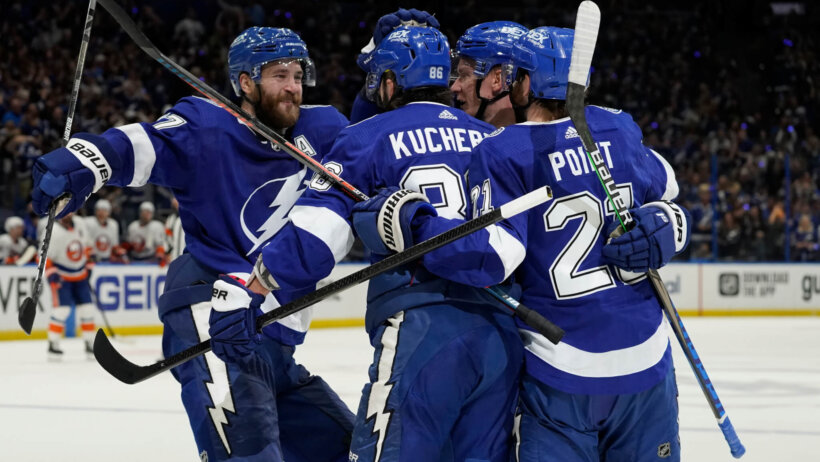 Lightning players celebrate
