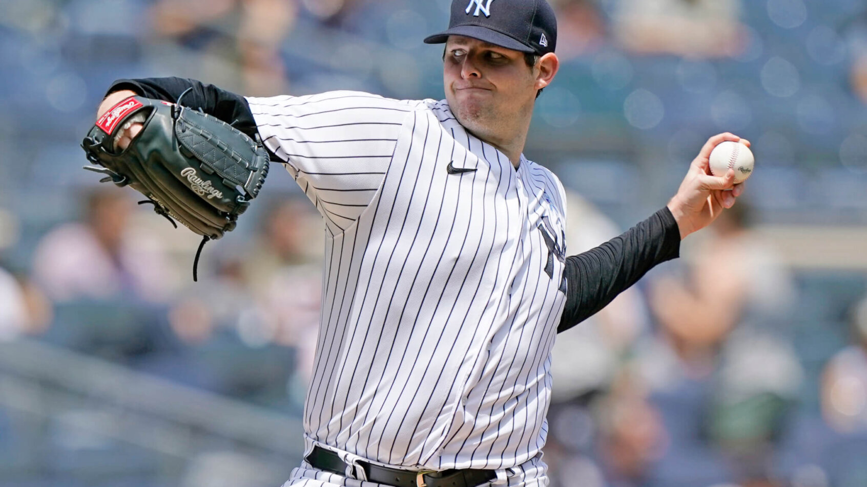 Jordan Montgomery throwing pitch