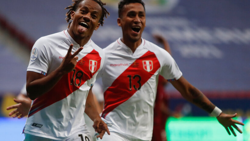 Andre Carrillo, Peru, celebrate