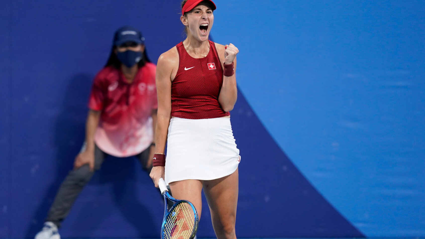 Belinda Bencic celebration