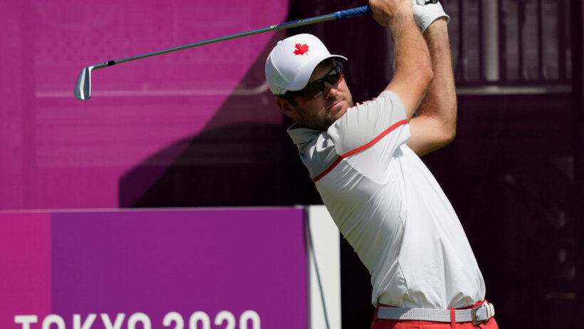 Corey Conners tee shot