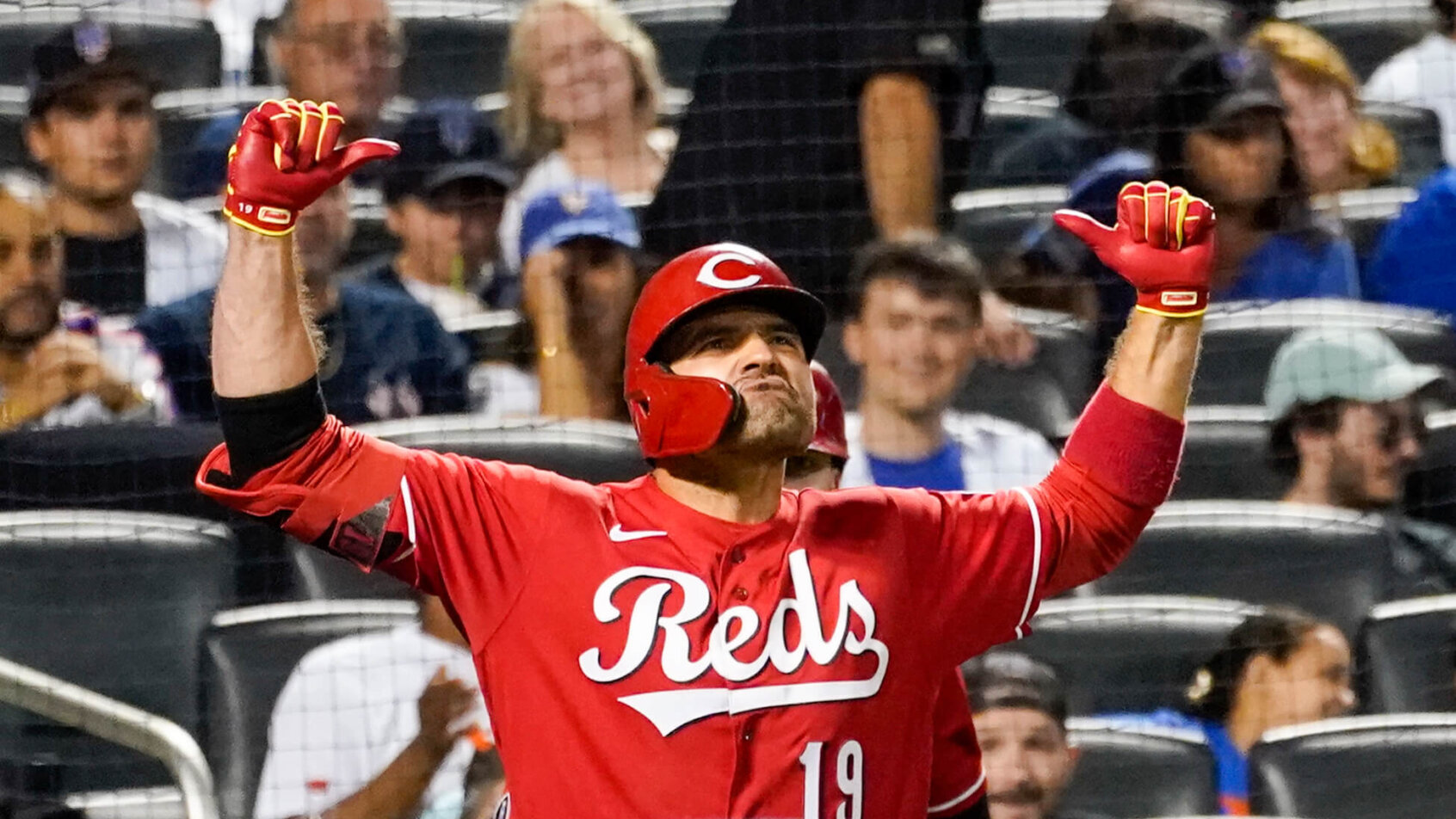 Joey Votto celebrates