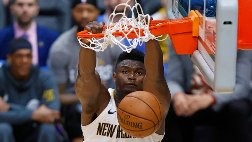 Zion dunking