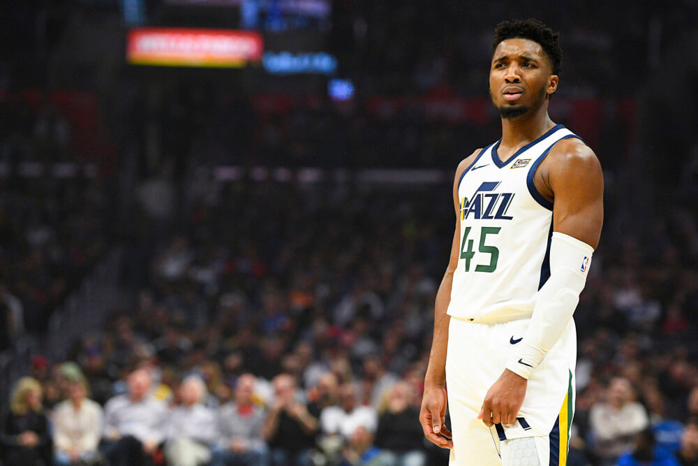 Donovan Mitchell on the court