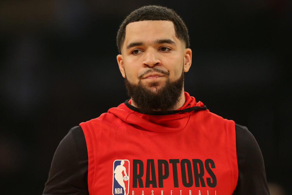 Fred VanVleet in warmups