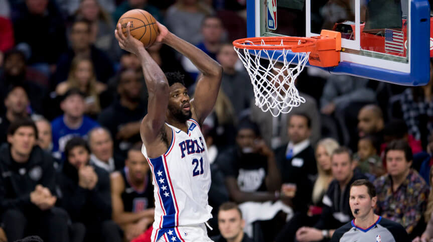 Joel Embiid dunking