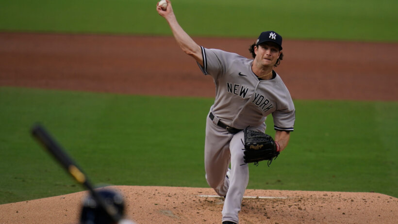 Gerrit Cole pitching