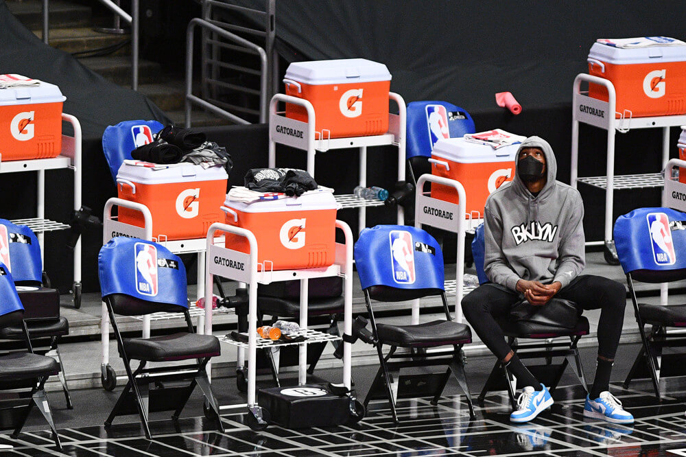 Kevin Durant sitting