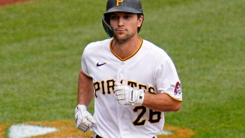 Pittsburgh Pirates' Adam Frazier trots home after hitting a solo home run