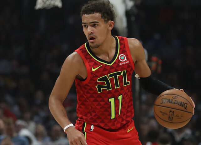 Trae Young dribbling