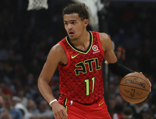 Trae Young dribbling