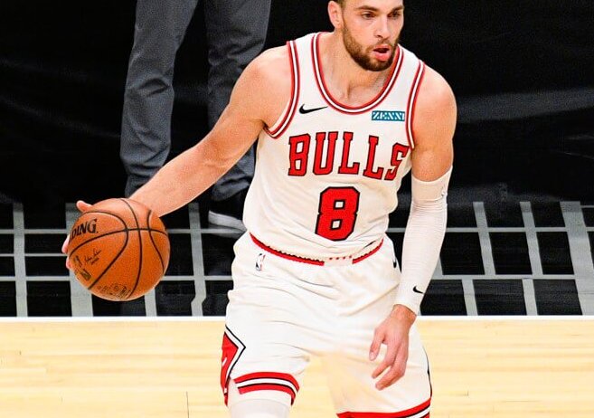 Zach LaVine dribbling