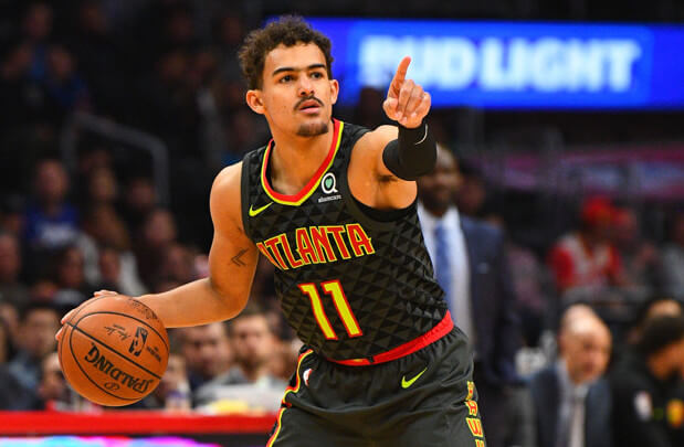 Trae Young pointing