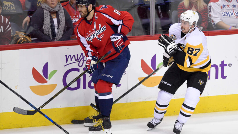 Alex Ovechkin, Washington Capitals; Sidney Crosby, Pittsburgh Penguins