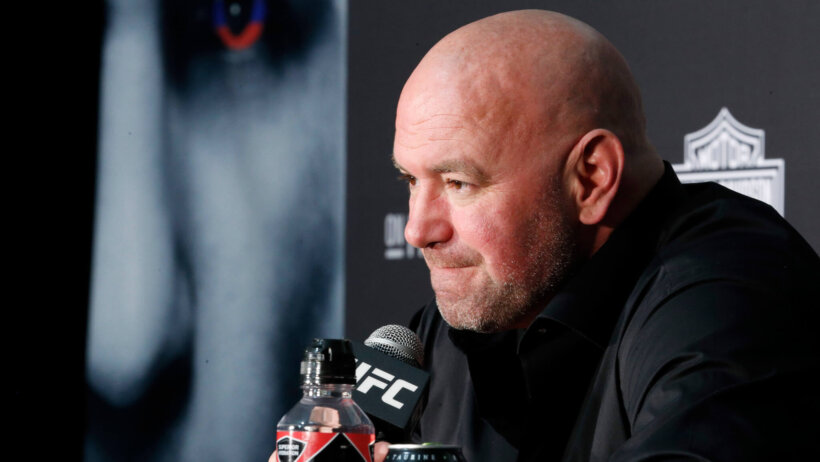 Dana White at a press conference
