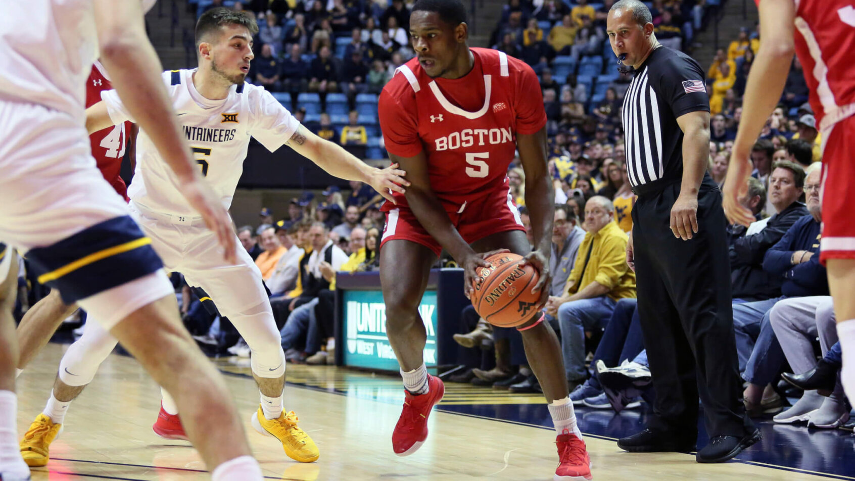 Boston University guard Walter Whyte with the ball