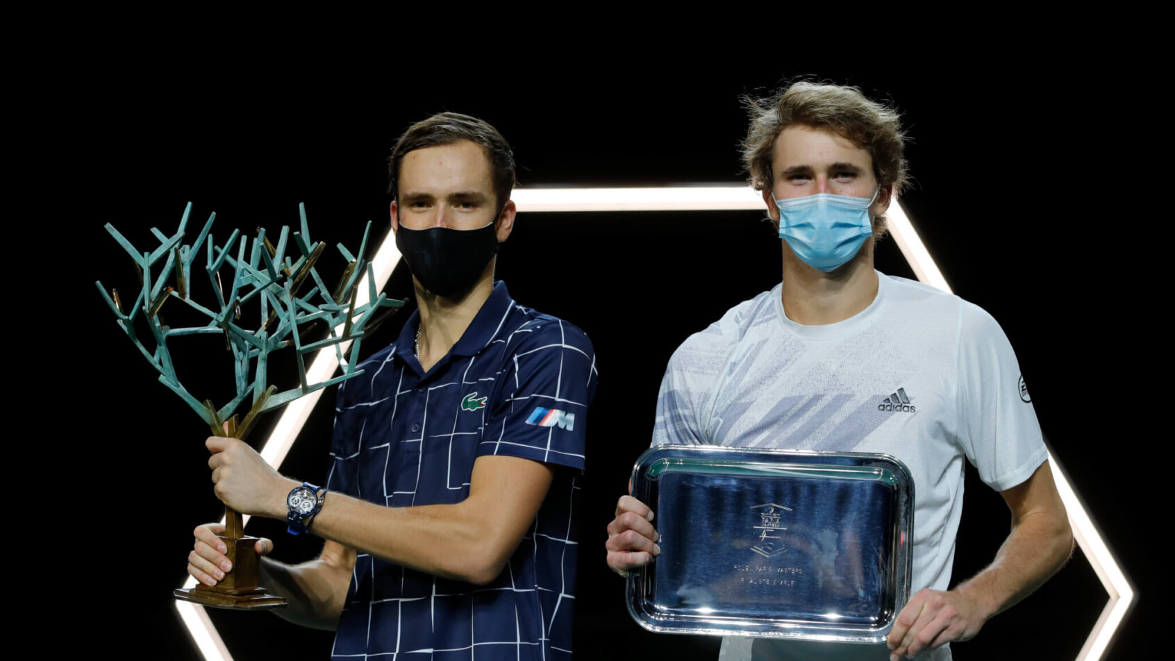 Alexander Zverev, Daniil Medvedev, trophy presentation