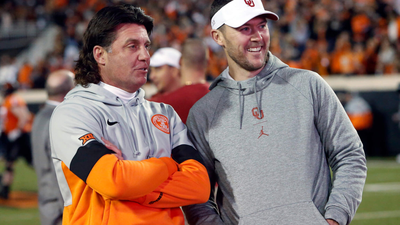 Gundy and Riley talk
