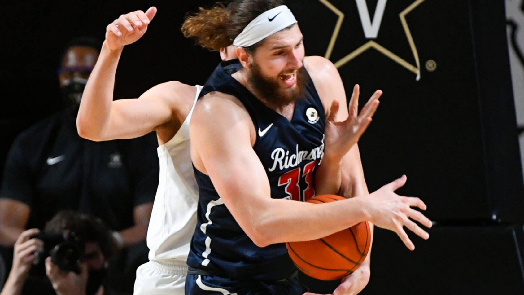 Richmond forward Grant Golden grabbing a rebound