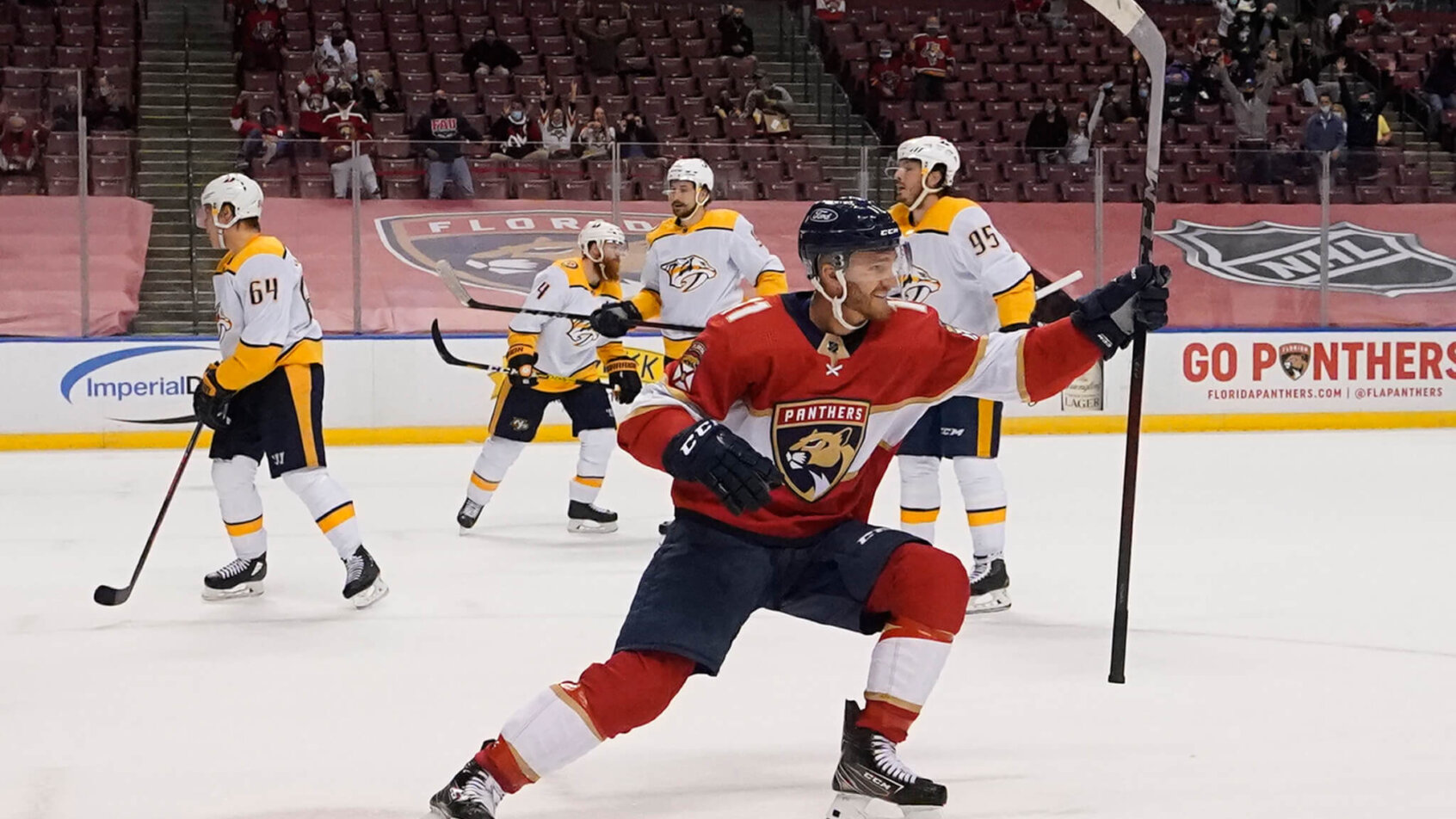 Jonathan Huberdeau goal celebration