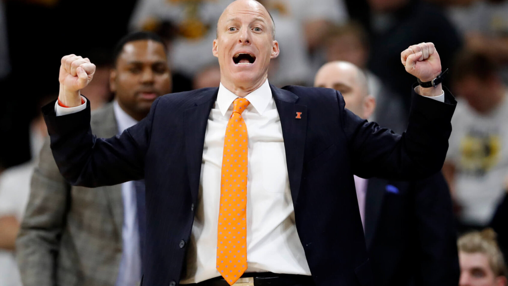 Jim Groce gesticulating on the sideline
