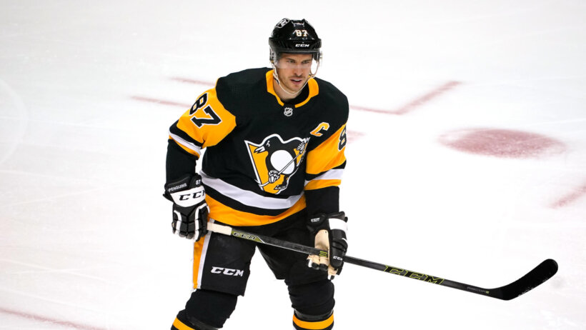 Sidney Crosby surveys the ice