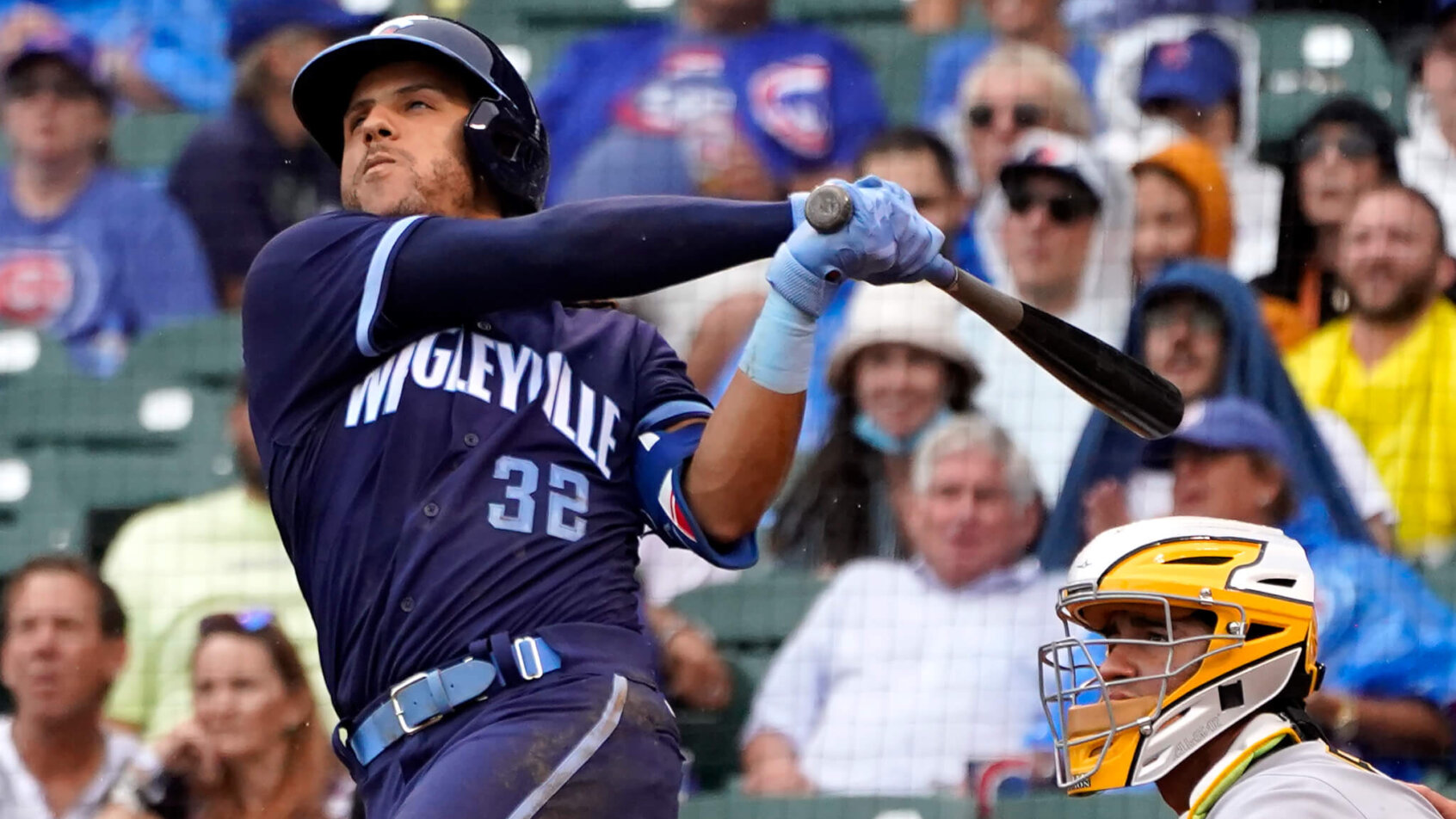 Micahel Hermosillo strokes a home run