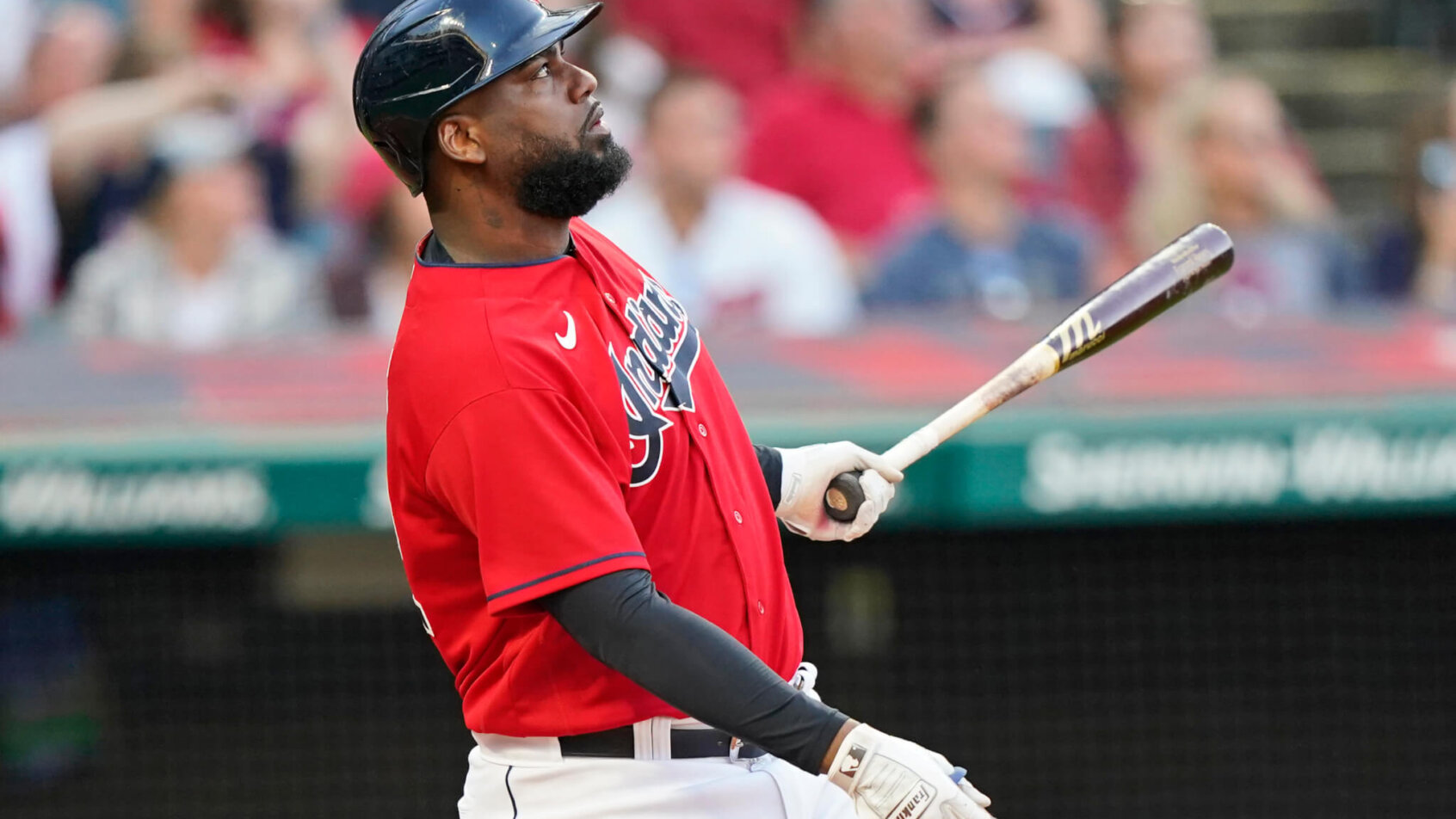 Franmil Reyes admires a homer