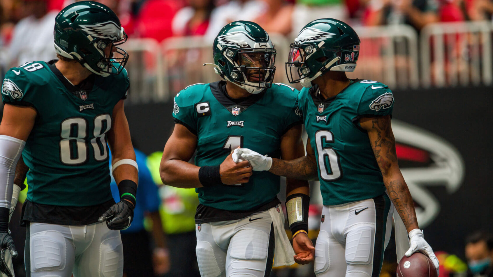 DeVonta Smith, celebrates, Philadelphia Eagles