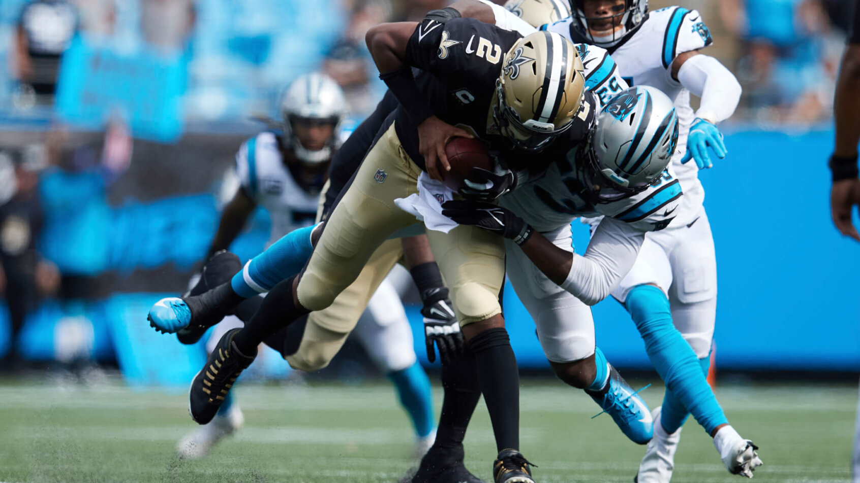 Carolina Panthers sack Jameis Winston