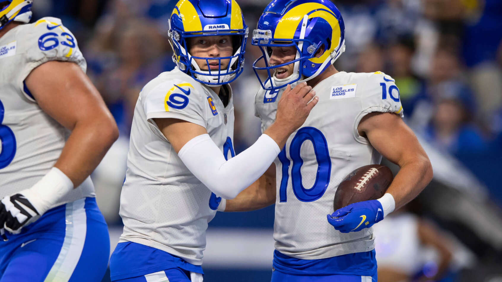 Cooper Kupp and Mattew Stafford celebrate