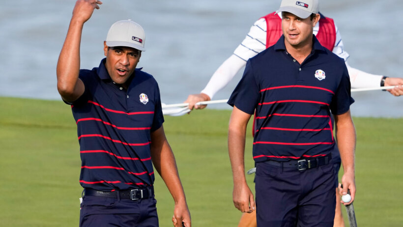 Tony Finau excited reaction