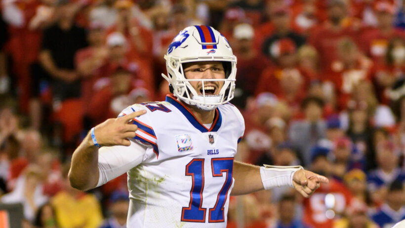 Josh Allen excited reaction