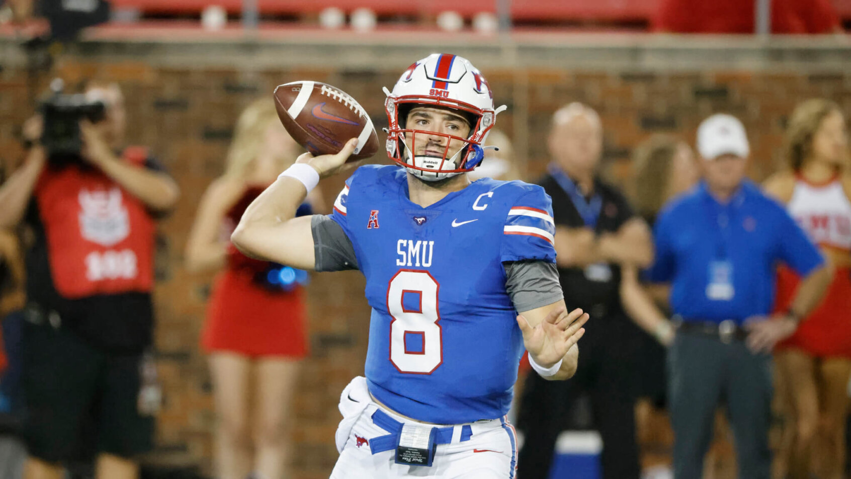 SMU QB throws