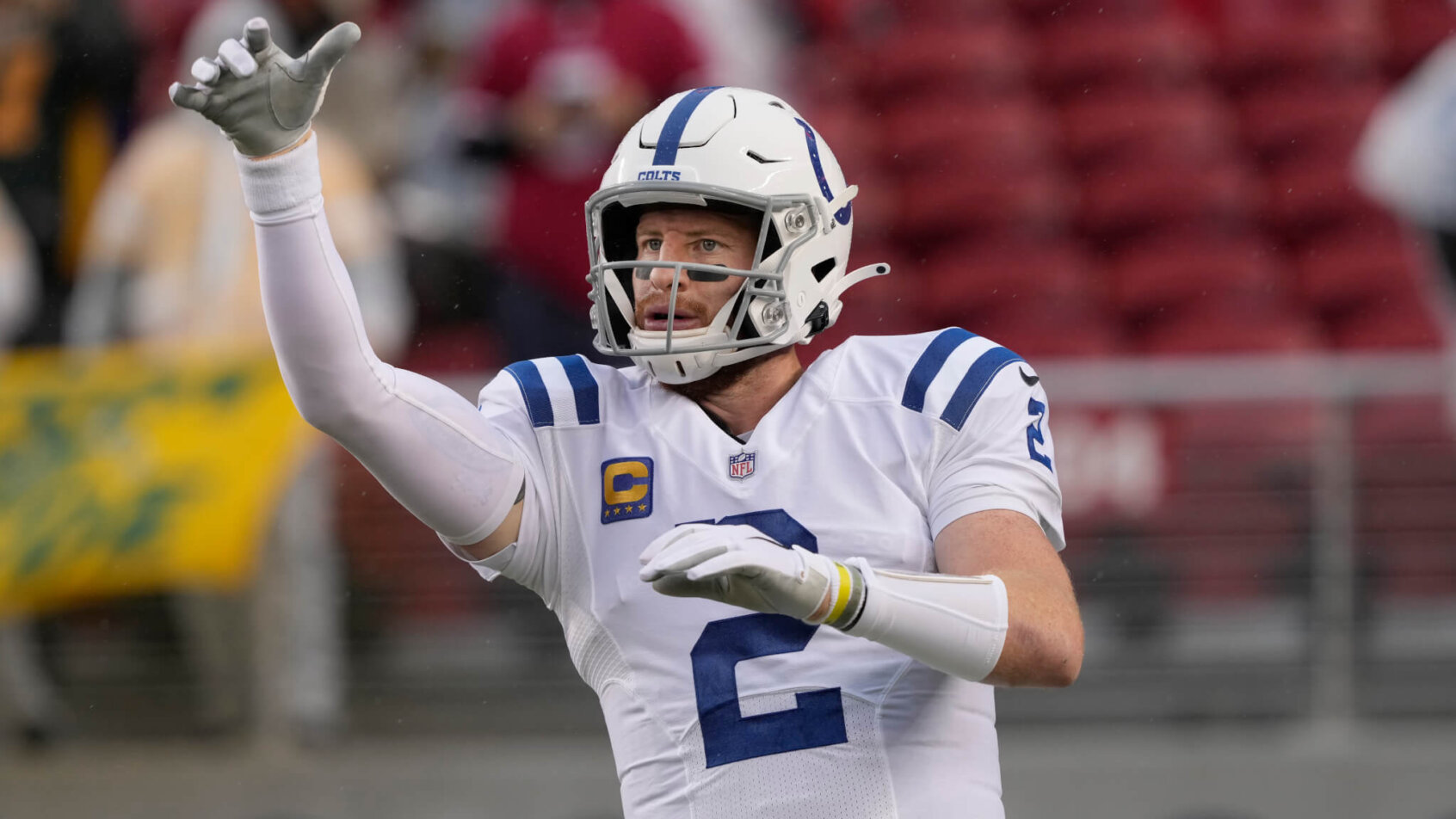 Carson Wentz, throws pass, Indianapolis Colts