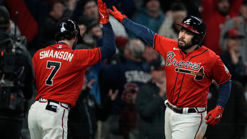 Travis d'Arnaud home celebration