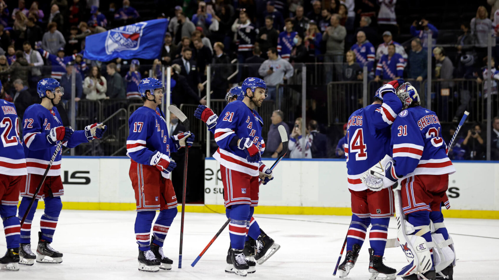 New York Rangers celebrate