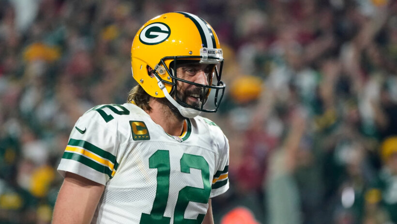 Aaron Rodgers smiling