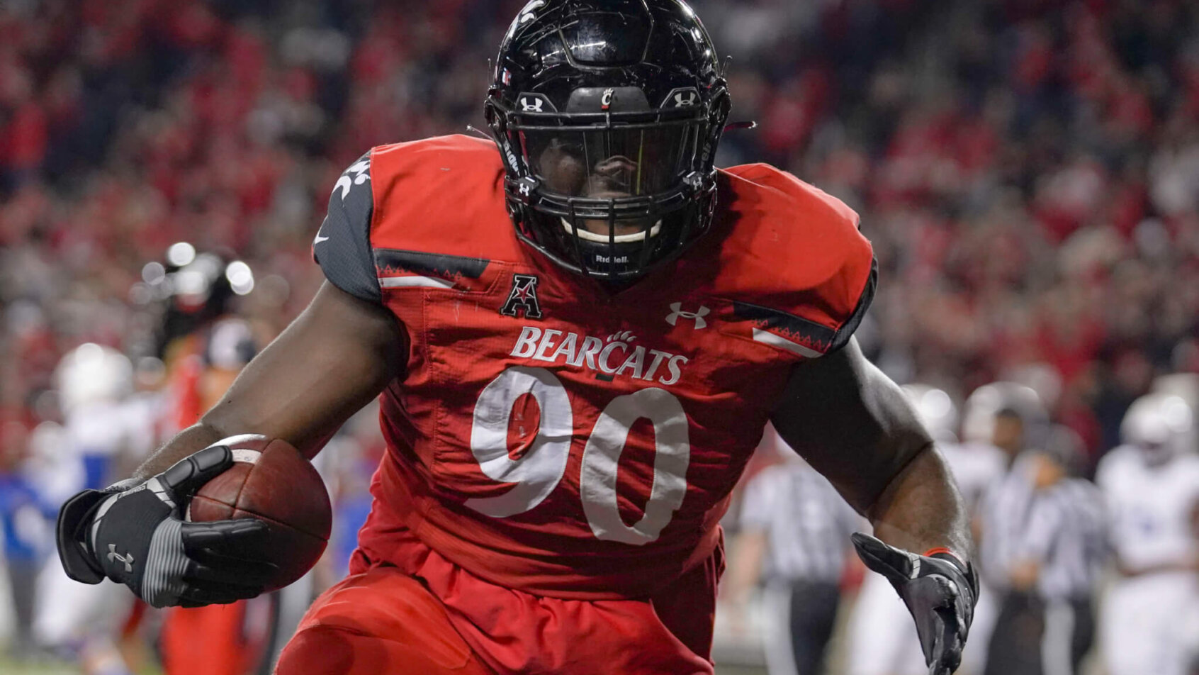 Cincinnati celebrates fumble