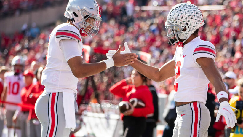 CJ Stroud celebrates TD